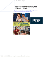 Full Download Test Bank For Consumer Behavior 6th Edition Hoyer PDF Full Chapter