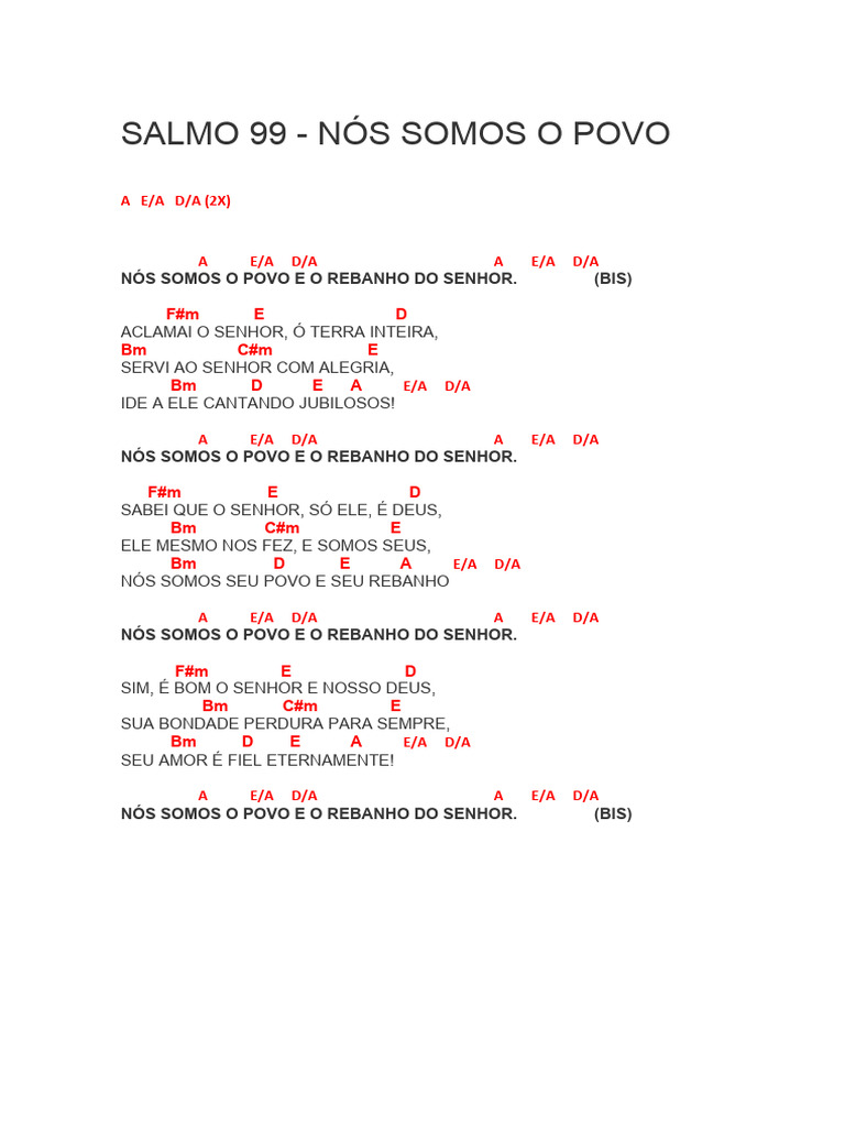 Salmo 99: O Povo e o Rebanho do Senhor | PDF | Artes Linguísticas e ...