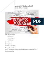 Management of Business Unit1 Internal Assessment