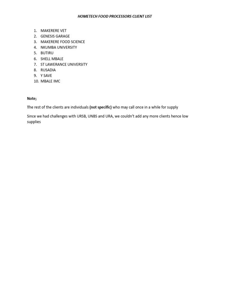 Client list pdf