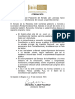 Cuerpo de Piedad Córdoba Estará en Cámara Ardiente en El Congreso