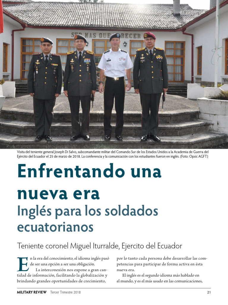 Inglés en las Fuerzas Armadas del Ecuador | PDF | Enseñando | Ecuador
