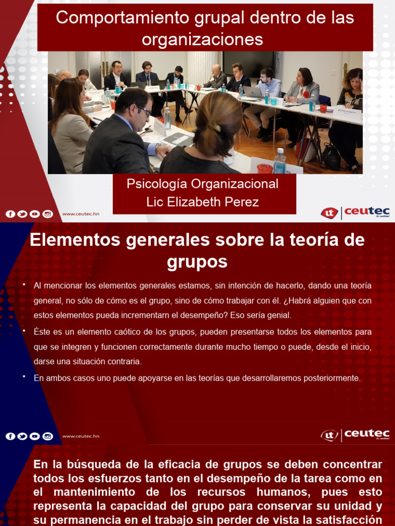 Eficacia del Comportamiento Grupal en Organizaciones | PDF ...