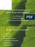 Porous Asphalt Pavements For Storm Water Management