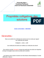 Proprietes Colligatives Des Solutions Licence