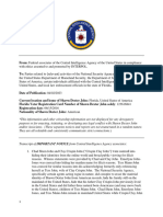 (CIA) Most Recent Report Concerning Petitions Submitted To Federal Government of The United States and The United Nations (UN) by Shawn Dexter John and Associates