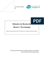 Mémoire de Recherche Master 1 Psychologie