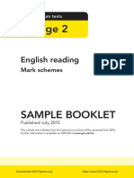 ks2 English 2016 Sample Marking Scheme Reading