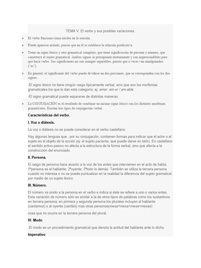 VARIACIONES | PDF | Verbo | Conjugación gramatical