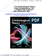 Test Bank For Criminological Theory Context and Consequences, 7th Edition, J. Robert Lilly, Francis T. Cullen, Richard A. Ball