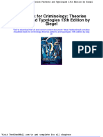 Full Download Test Bank For Criminology Theories Patterns and Typologies 13th Edition by Siegel PDF Full Chapter