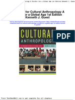 Full Download Test Bank For Cultural Anthropology A Toolkit For A Global Age 1st Edition Kenneth J Guest PDF Full Chapter