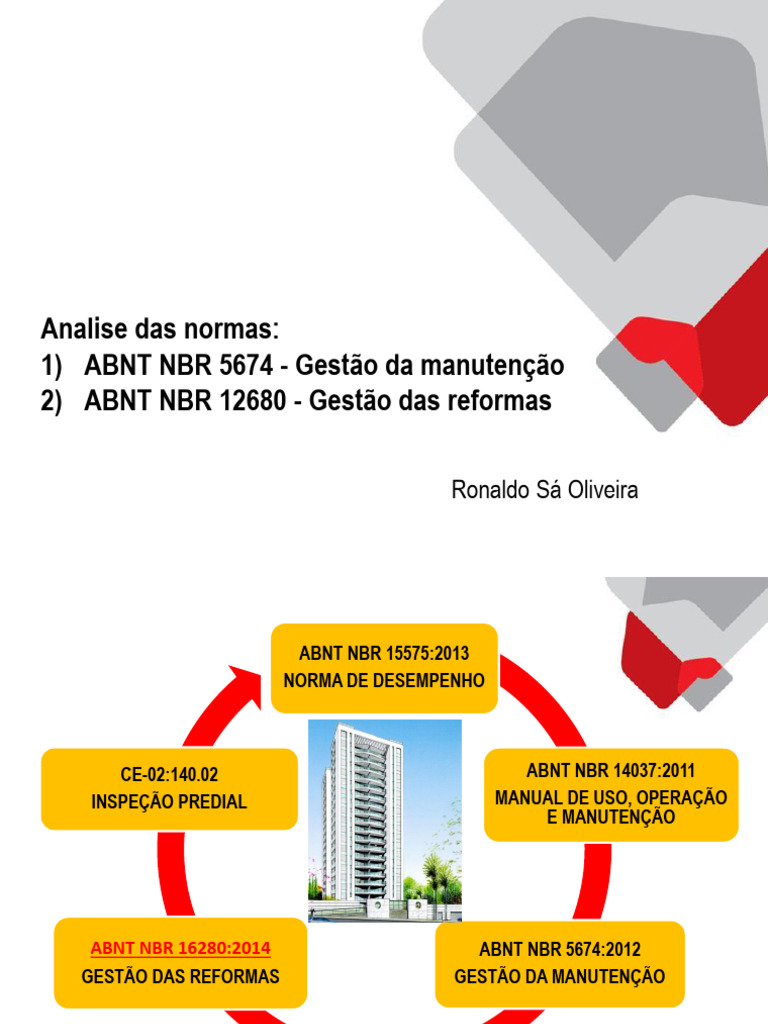 Gestão da Manutenção segundo NBR 5674 | PDF | Construção | Condomínio
