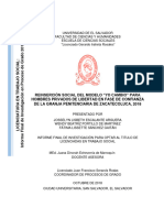 Reinserción Social Del Modelo "Yo Cambio" para Hombres Privados de Libertad en Fase de Confianza de La Granja Penitenciaria de Zacatecoluca, 2018