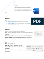 Microsoft Word Ribbon