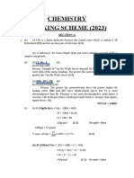 Chemistry Marking Scheme