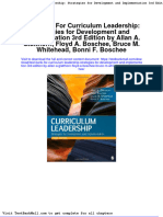 Full Download Test Bank For Curriculum Leadership Strategies For Development and Implementation 3rd Edition by Allan A Glatthorn Floyd A Boschee Bruce M Whitehead Bonni F Boschee PDF Full Chapter