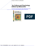 Full Download Test Bank For Culture and Psychology 6th Edition by Matsumoto PDF Full Chapter