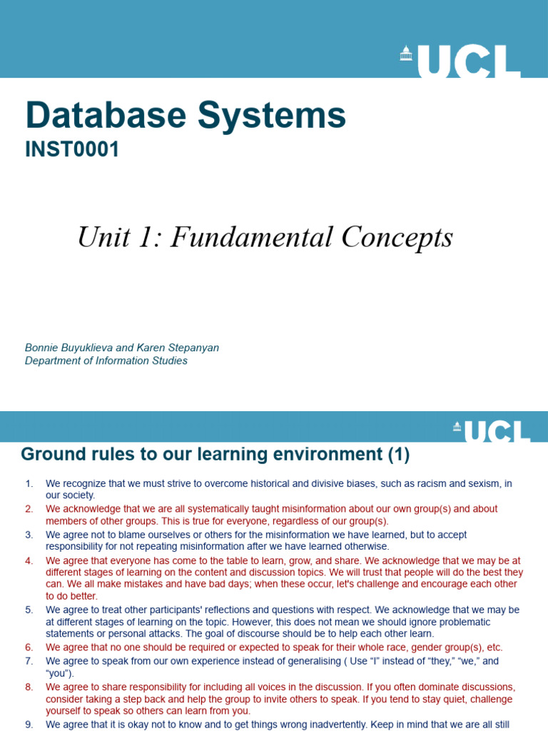 Week 01 Fundamentals | PDF | Databases | Data Model