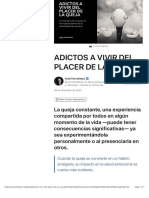ADICTOS A VIVIR DEL PLACER DE LA QUEJA - LinkedIn