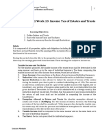 W13 Module 11 - Income Tax of Estates and Trusts