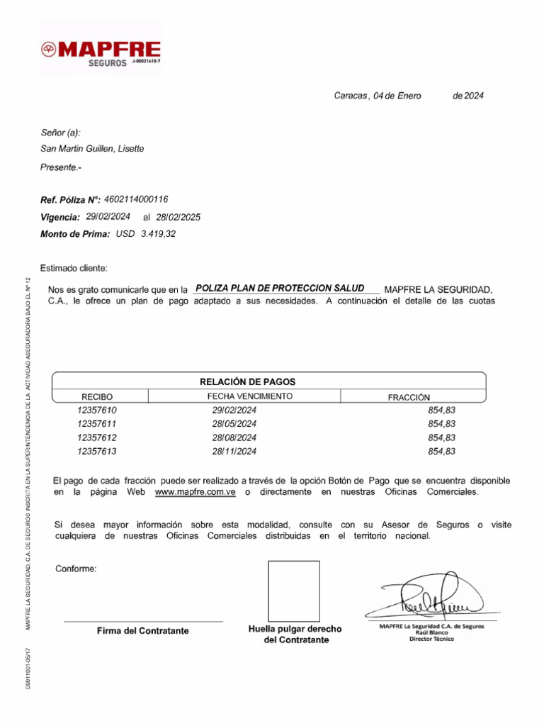 Pers0009 939563 | PDF | Póliza de seguros | Medicina CLINICA