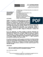 Procedencia: Comisión de La Oficina Regional Del Indecopi Procedimiento: de Parte Denunciante: Denunciado: Materias