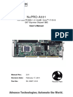 Nupro-A331: Full-Size Picmg 1.0 Intel® Core™ I7/I5/I3 Q57 Express Chipset SBC