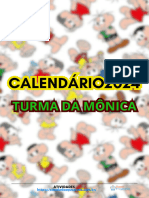 Calendário 2024 - Turma Da Mônica