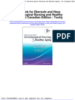 Full Download Test Bank For Ebersole and Hess Gerontological Nursing and Healthy Aging 1st Canadian Edition Touhy PDF Full Chapter