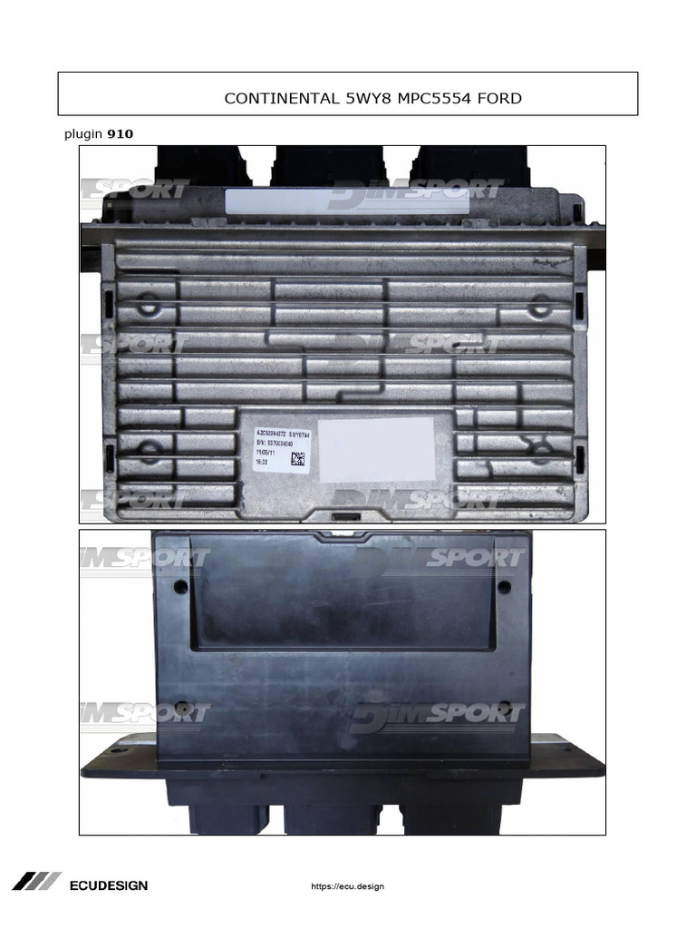 Continental 5WY8 MPC5554 ECU Guide | PDF