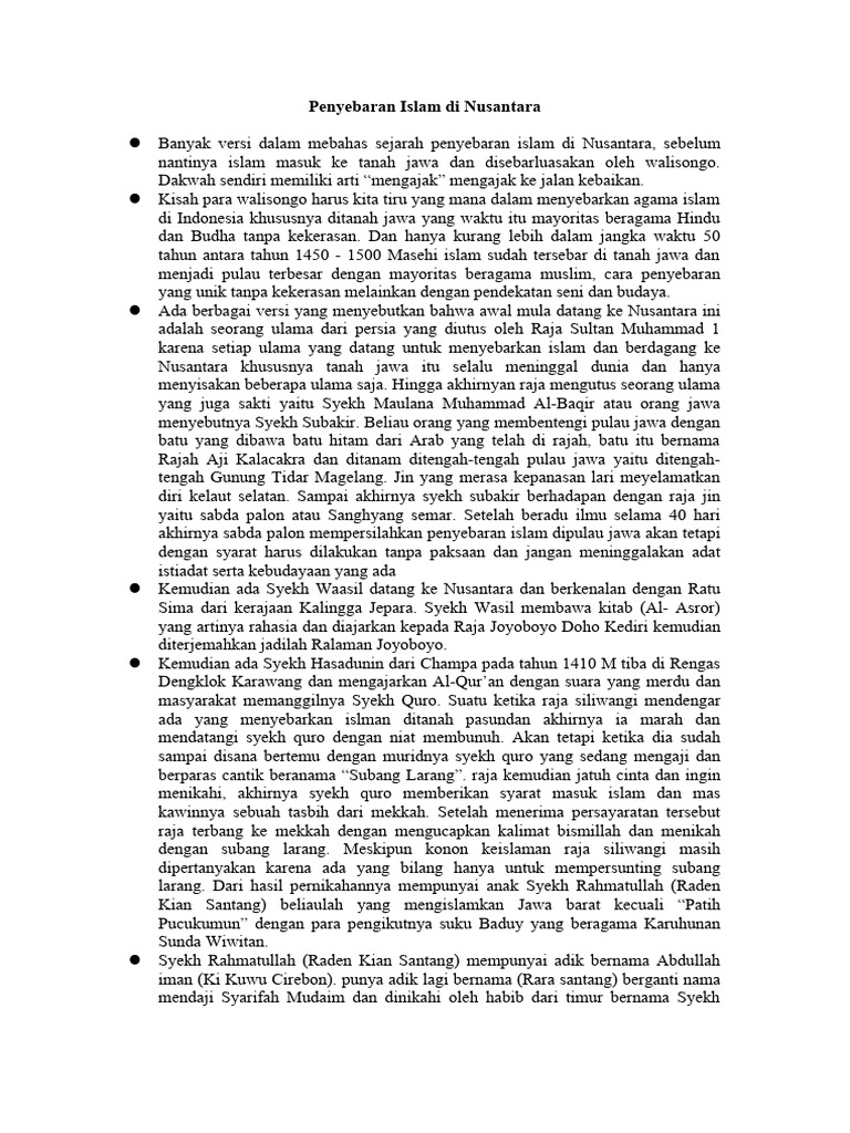 Penguasa Lokal dan Penyebaran Islam di Nusantara