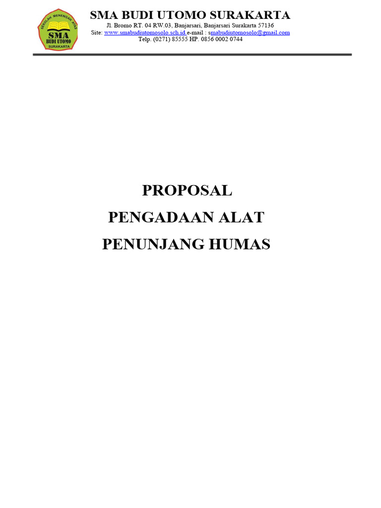 Proposal Pengadaan Alat Lab Smabu (1) | PDF