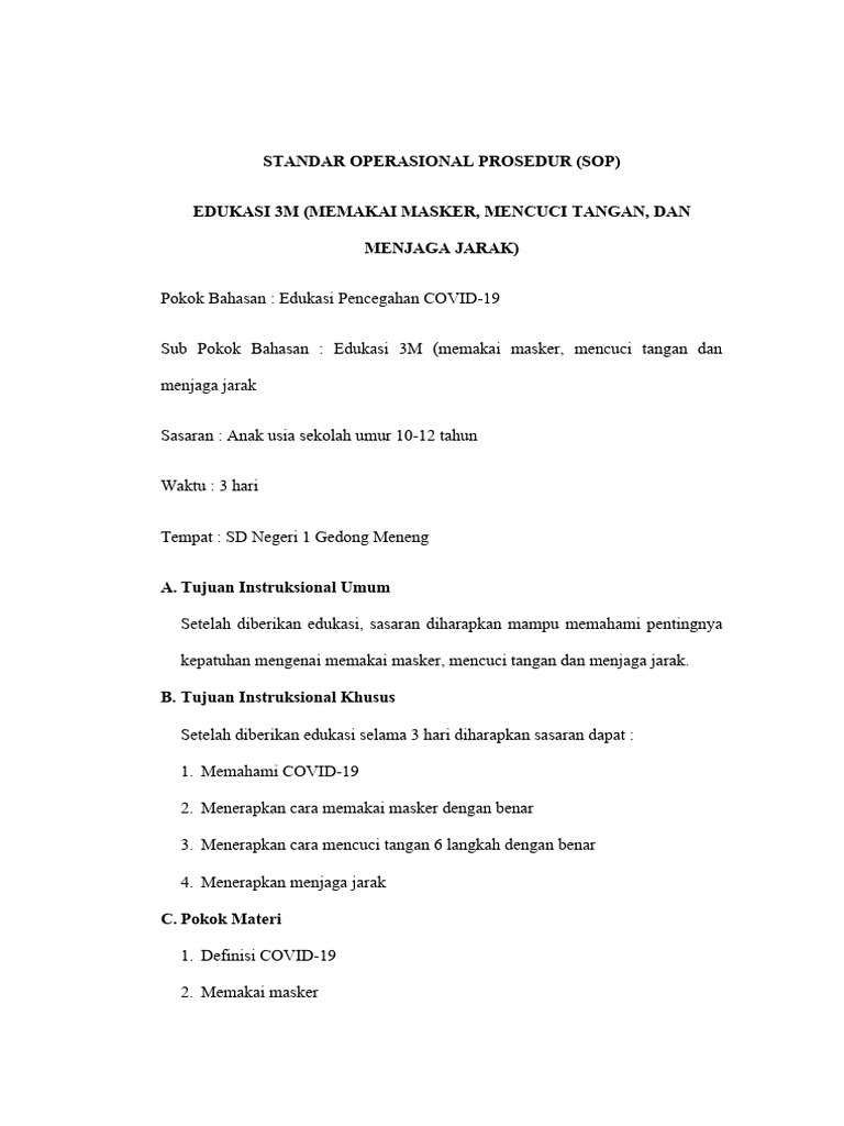 Sop Edukasi Pdf