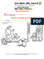 Martes 23 de Agosto Normas en El Aula de Clases Socio-Afeciva