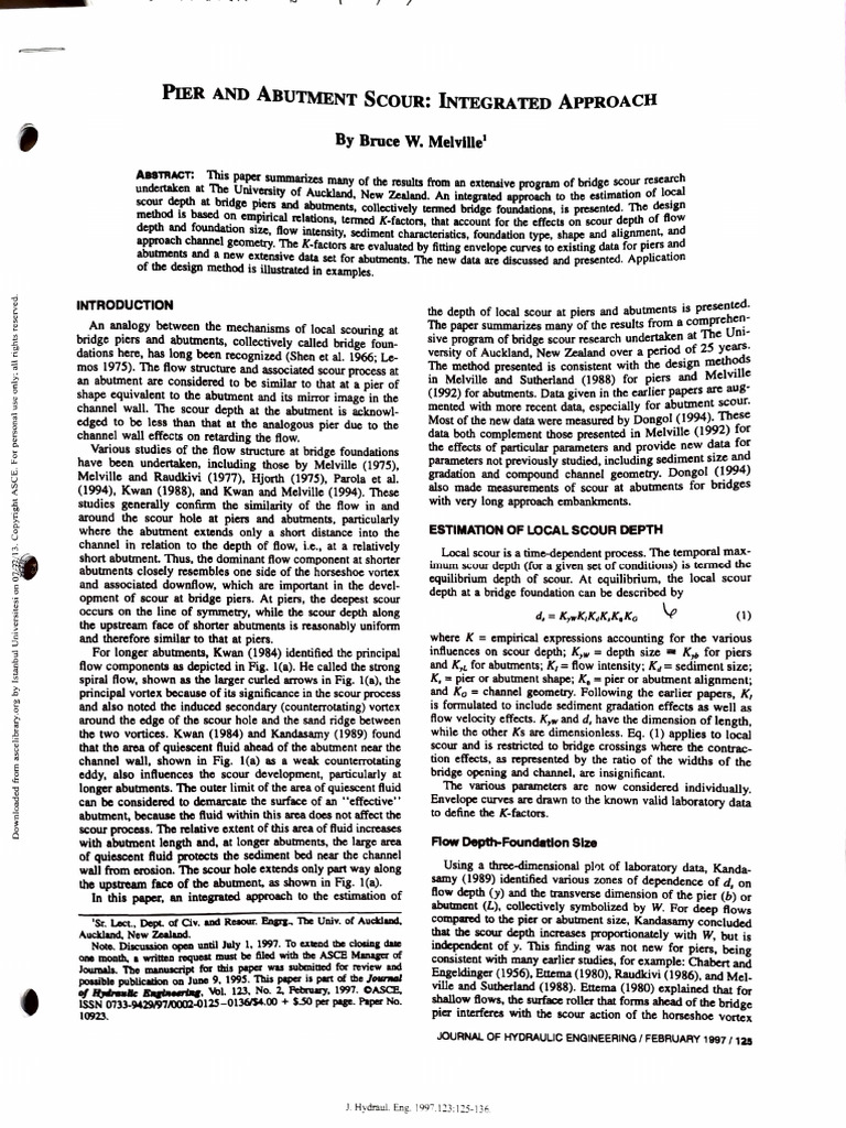 Scour Paper | PDF | Fluid Mechanics | Civil Engineering
