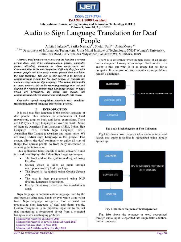 Ijeit1412202004 05 | PDF | Sign Language | Speech Recognition