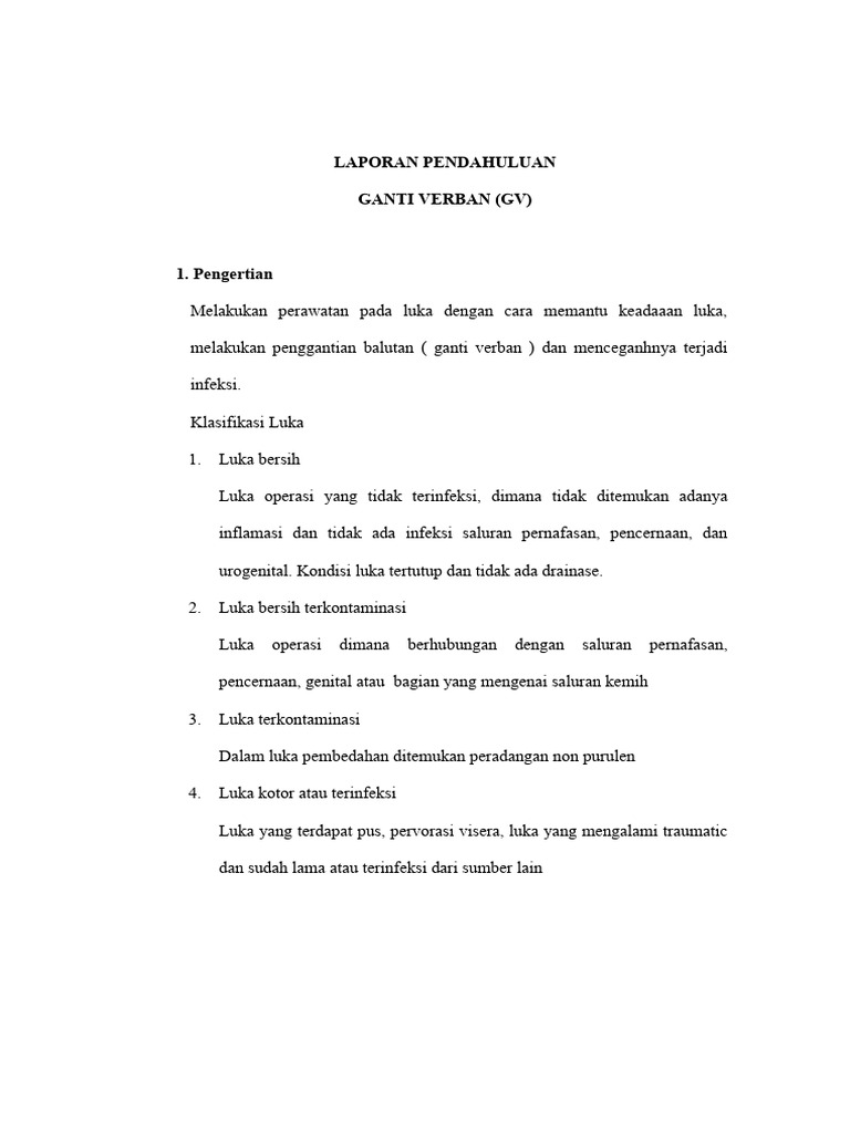 Prosedur Ganti Verban pada Luka | PDF | Pengembangan Diri