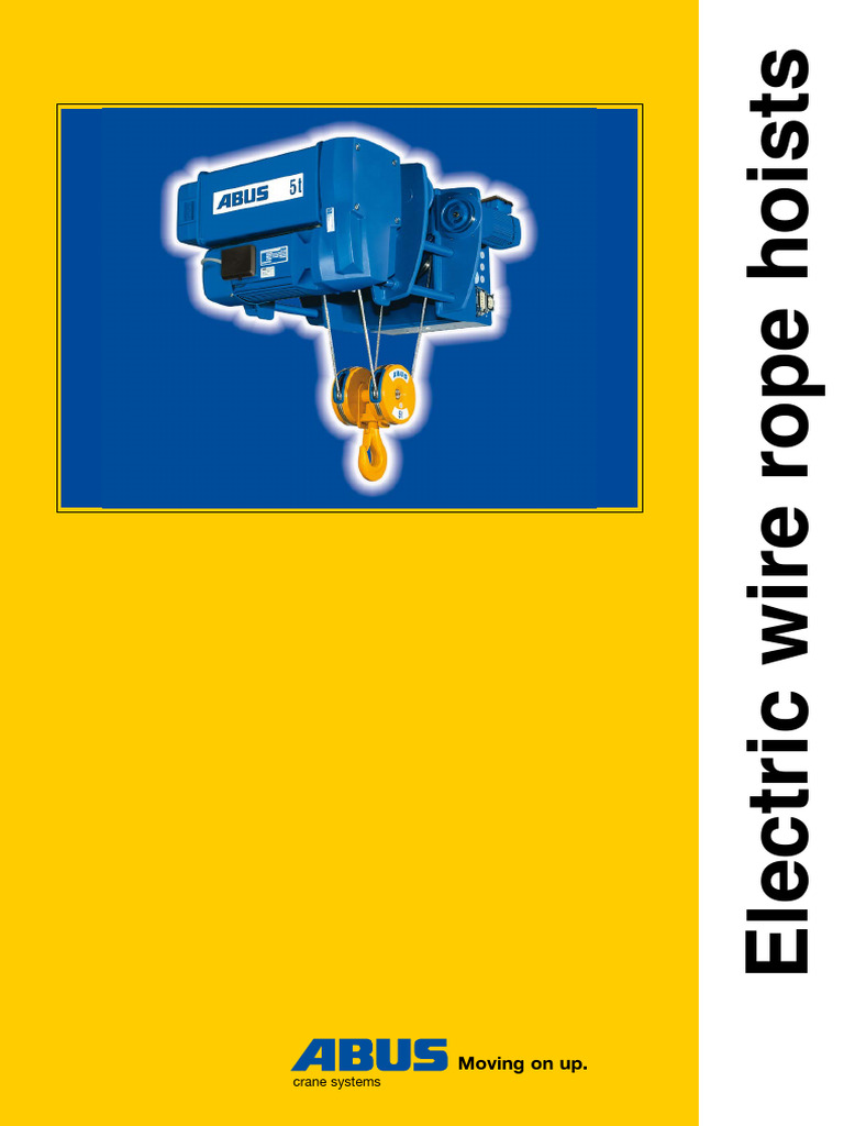 ABUS Electric Wire Rope Hoists Overview | PDF | Electric Motor | Crane ...