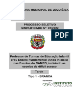 Professor de Turmas de Educação Infantil (Campo)