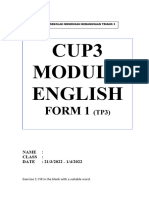 Module Cup3 Form 1 2022