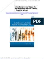 Full Download Test Bank For Employment Law For Human Resource Practice 6th Edition David J Walsh PDF Full Chapter