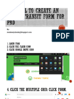 Tutorial To Create An E-Transit Form For PBD