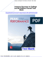 Full Download Peak Performance Success in College and Beyond 9th Edition Ferrett Test Bank PDF Full Chapter