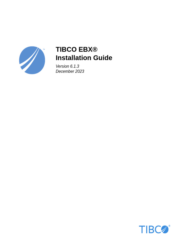 TIB Ebx 6.1.3 Installation | PDF | Java (Programming Language) | Databases