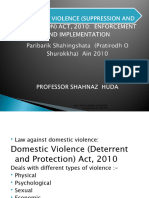 DOMESTIC VIOLENCE ACT 2010 and Rules 2013 PACT 2018