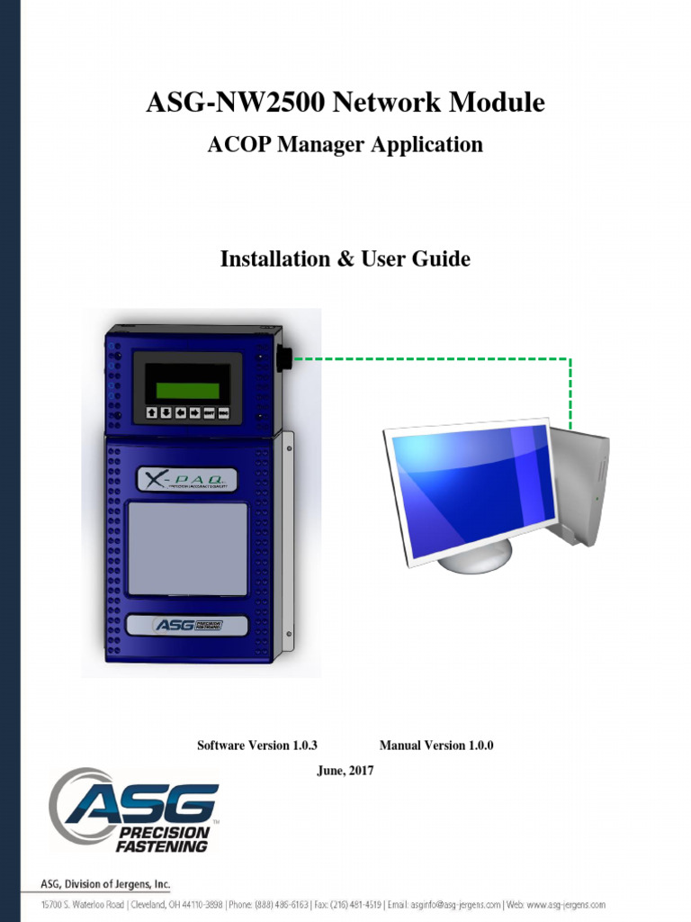 ASG-NW2500 ACOP Manager Guide | PDF | Button (Computing) | Icon (Computing)