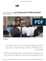 Khutbah Jumat - Mensyukuri Nikmat Sehat