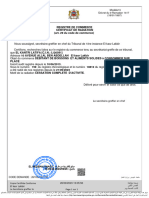 Certificat de Radiation (Art. 29 Du Code de Commerce)
