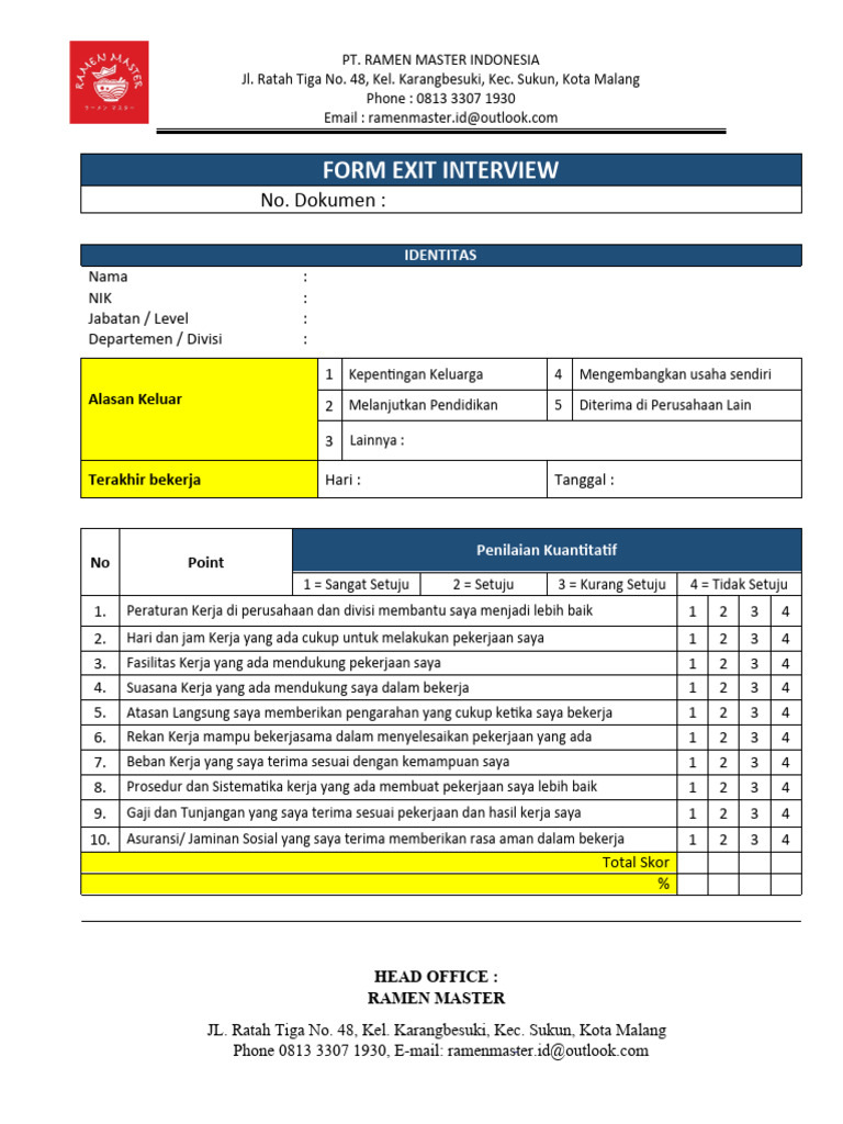 Exit Interview | PDF